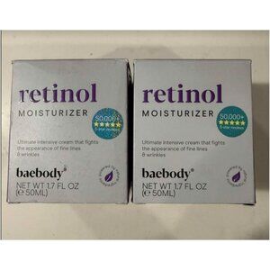 Baebody Retinol Moisturizer Cream for Face Neck and Decolletage 1.7 OZ Set of 2